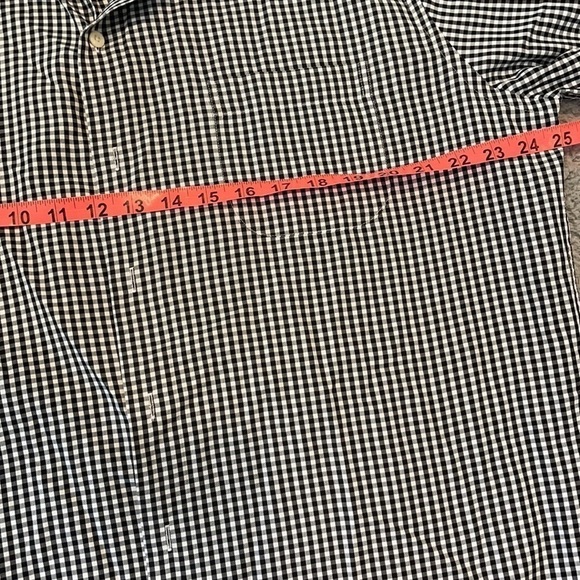 Peter Millar Shirt Mens Large Black & White Check Long Sleeve Button Front - Picture 6 of 9